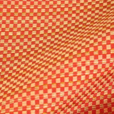 RawSilk Checks in Red/Ivory