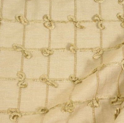 Gold Knotted Check Silk