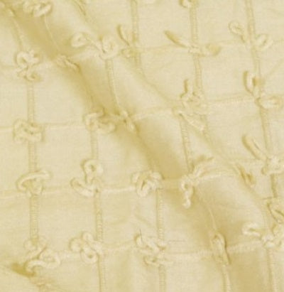 Ivory Knotted Check Silk